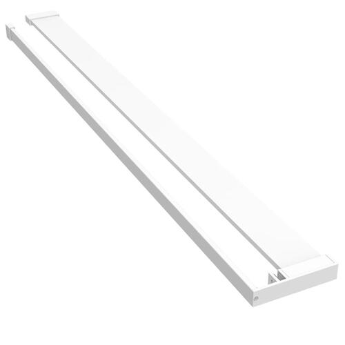 Brusehylde til brusevæg 115 cm aluminium hvid