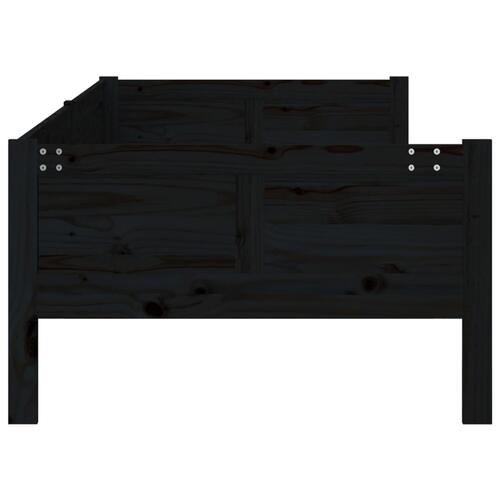 Daybed 80x200 cm massivt fyrretræ sort