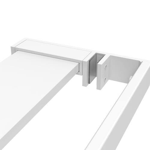 Brusehylde til brusevæg 115 cm aluminium hvid
