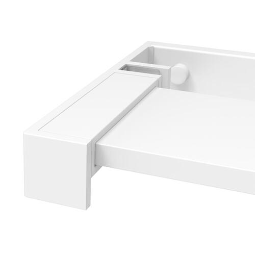 Brusehylde til brusevæg 115 cm aluminium hvid