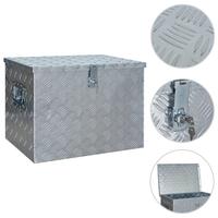 Aluminiumskasse 610 x 430 x 455 mm sølvfarvet