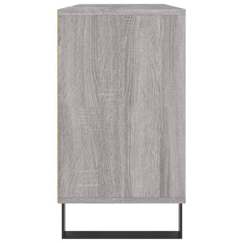 Badeværelsesskab 80x33x60 cm konstrueret træ grå sonoma-eg