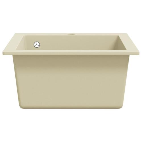 Køkkenvask granit enkelt vask beige