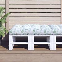 Pallehynde 120x80x12 cm stof bladmønster