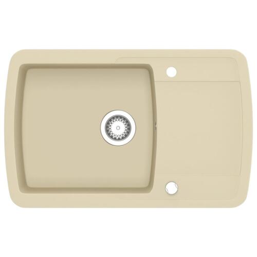 Køkkenvask granit enkelt vask beige