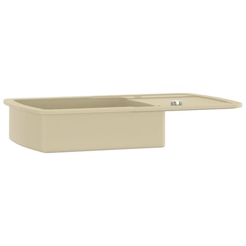 Køkkenvask granit enkelt vask beige