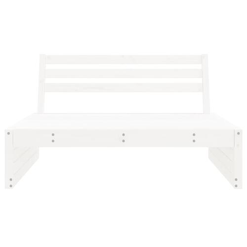 Midtermodul til havesofa 120x80 cm massivt fyrretræ hvid