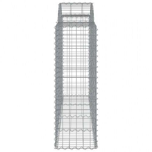 Buet gabionkurv 200 × 50 × 120/140 cm - galvaniseret jern