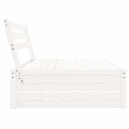 Midtermodul til havesofa 120x80 cm massivt fyrretræ hvid