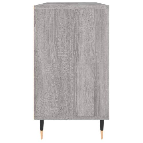 Badeværelsesskab 80x33x60 cm konstrueret træ grå sonoma-eg