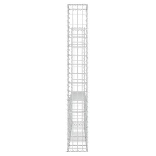 Gabionkurv med 2 stolper 140x20x150 cm U-facon jern