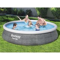 Bestway oppusteligt poolsæt med pumpe Fast Set 396x84 cm