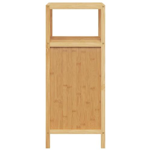Badeværelsesskab med hylde 36x33x87 cm bambus
