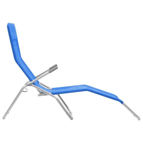 Foldbare liggestole 2 stk. textilene blå