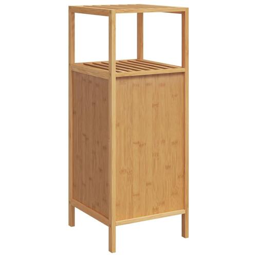Badeværelsesskab med hylde 36x33x87 cm bambus