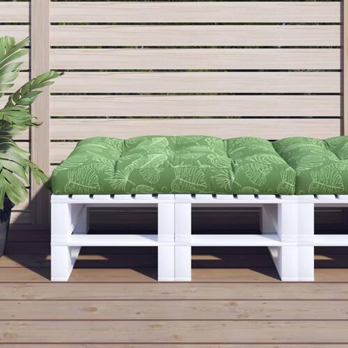 Pallehynde 120x80x12 cm stof bladmønster