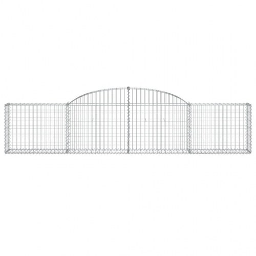 Buet gabionkurv 300×30×60/80 cm - galvaniseret jern