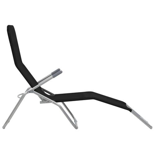 Foldbare liggestole 2 stk. textilene sort