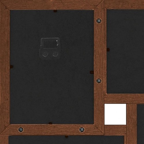 Collagebilledramme til væg 24x(13x18 cm) MDF mørkebrun