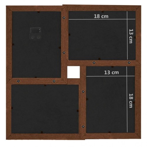 Collagebilledramme til væg 24x(13x18 cm) MDF mørkebrun