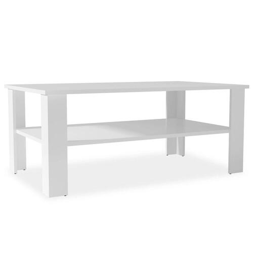 Sofabord 100x59x42 cm konstrueret træ hvid