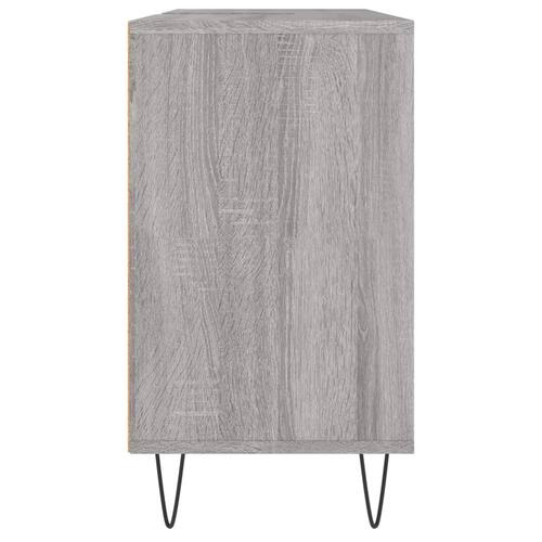 Badeværelsesskab 80x33x60 cm konstrueret træ grå sonoma-eg