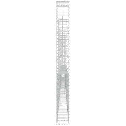 Gabionkurv med 8 stolper 860x20x200 cm U-facon jern
