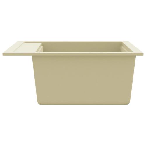 Køkkenvask granit enkelt vask beige