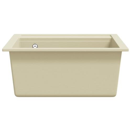 Køkkenvask granit enkelt vask beige