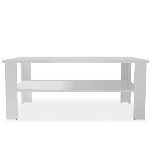 Sofabord 100x59x42 cm konstrueret træ hvid