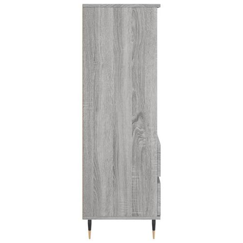 Skab 40x36x110 cm konstrueret træ Grå sonoma-eg