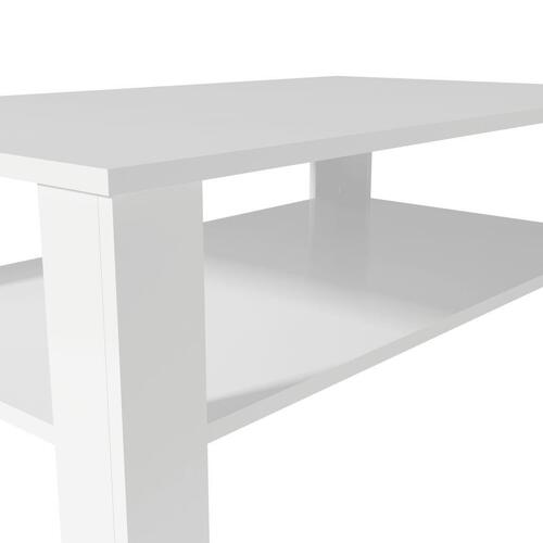 Sofabord 100x59x42 cm konstrueret træ hvid