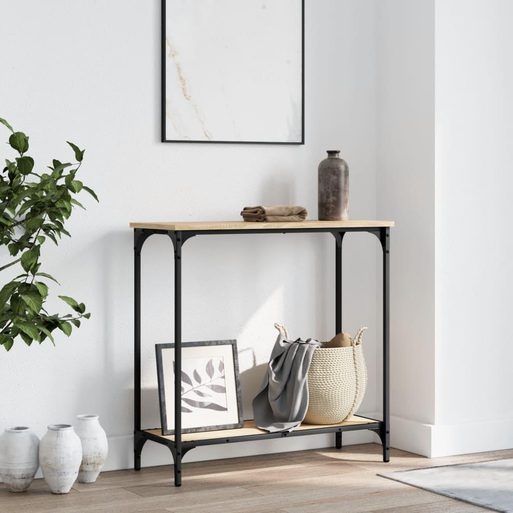 Konsolbord 75x30,5x75 cm konstrueret træ sonoma-eg