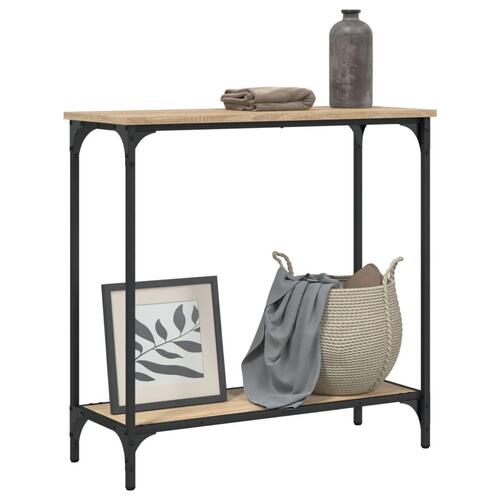 Konsolbord 75x30,5x75 cm konstrueret træ sonoma-eg