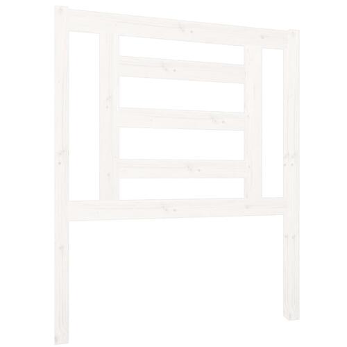 Sengegærde 81x4x100 cm massivt fyrretræ hvid