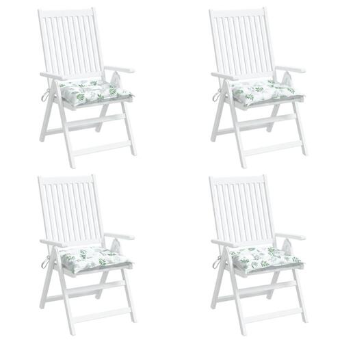 Stolehynder 4 stk. 50x50x7 cm oxfordstof bladmønster