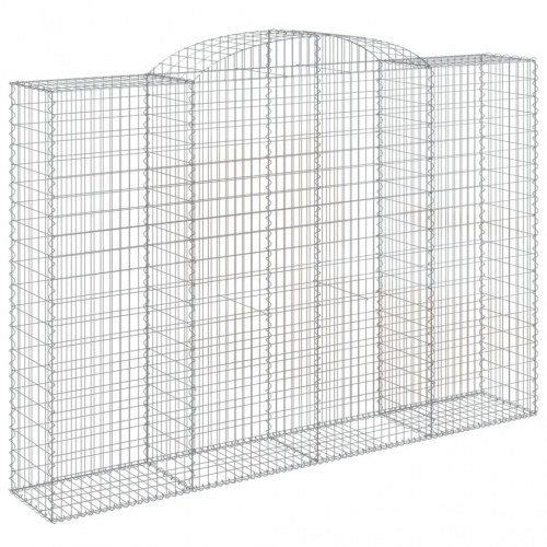 Buet gabionkurv 300×50×200/220 cm - galvaniseret jern