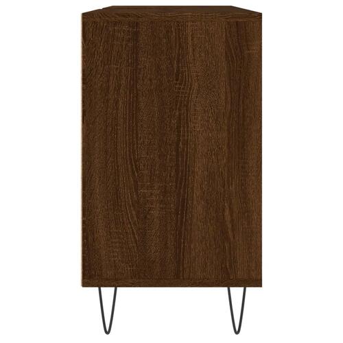 Badeværelsesskab 80x33x60 cm konstrueret træ brun egetræsfarve