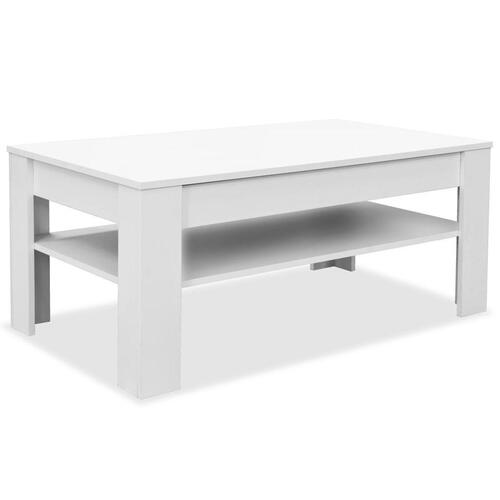 Sofabord 110x65x48 cm konstrueret træ hvid