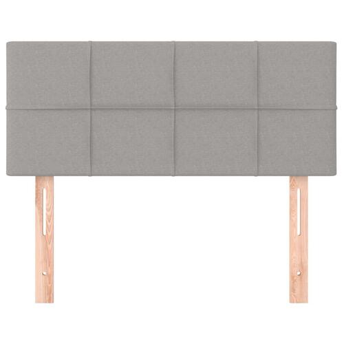 Sengegavl 100x5x78/88 cm stof lysegrå