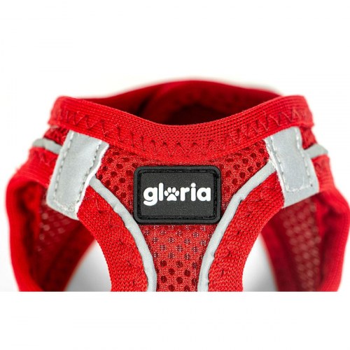 Gloria Hundesele Trek Star L - Rød (Hals 33,4-35 cm, Bryst 51-52 cm)