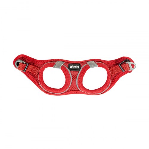 Gloria Hundesele Trek Star L - Rød (Hals 33,4-35 cm, Bryst 51-52 cm)