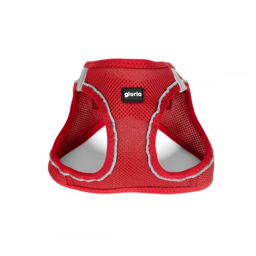 Gloria Hundesele Trek Star L - Rød (Hals 33,4-35 cm, Bryst 51-52 cm)