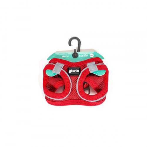 Gloria Hundesele Trek Star L - Rød (Hals 33,4-35 cm, Bryst 51-52 cm)