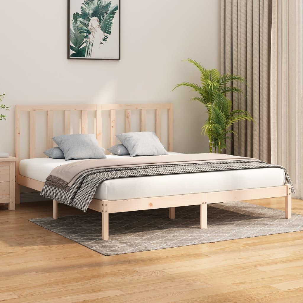 Sengeramme 180x200 cm massivt fyrretræ