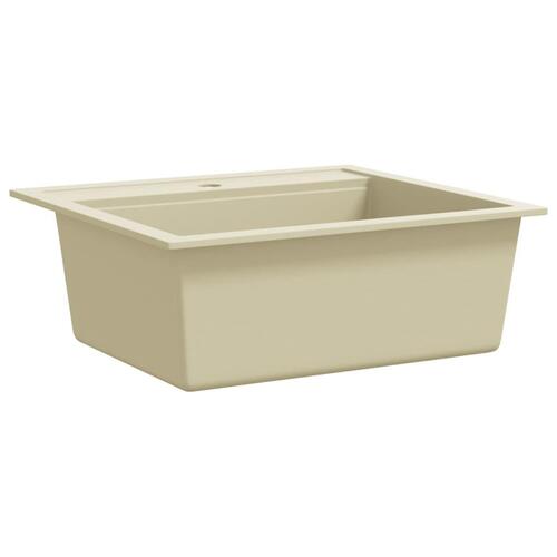 Køkkenvask granit enkelt vask beige