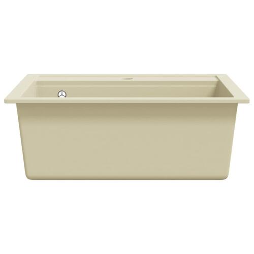 Køkkenvask granit enkelt vask beige