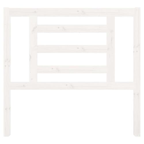 Sengegærde 106x4x100 cm massivt fyrretræ hvid