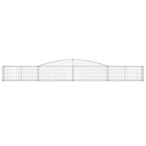 Buet gabionkurv 400 × 30 × 40/60 cm - galvaniseret jern