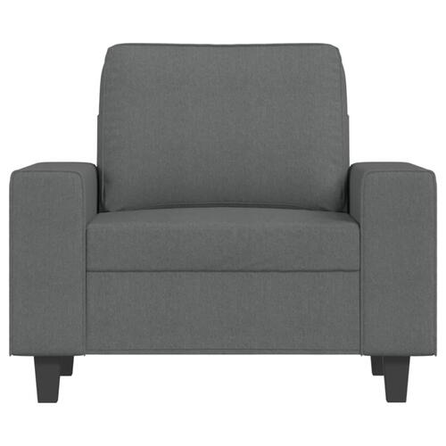 Sofastol med fodskammel 60 cm stof Mørkegrå